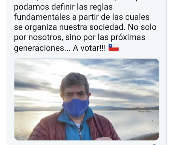  "Desde Natales los invito a participar de esta oportunidad histórica para que podamos definir las reglas fundamentales a partir de las cuales se organiza nuestra sociedad"