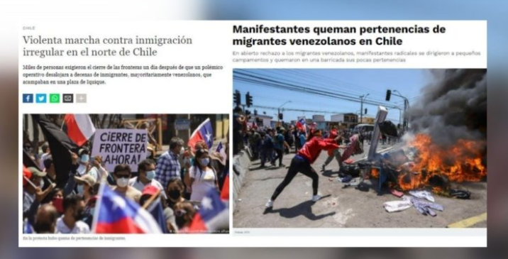  Vergüenza internacional: quema de pertenencias a migrantes en Iquique llega a medios extranjeros