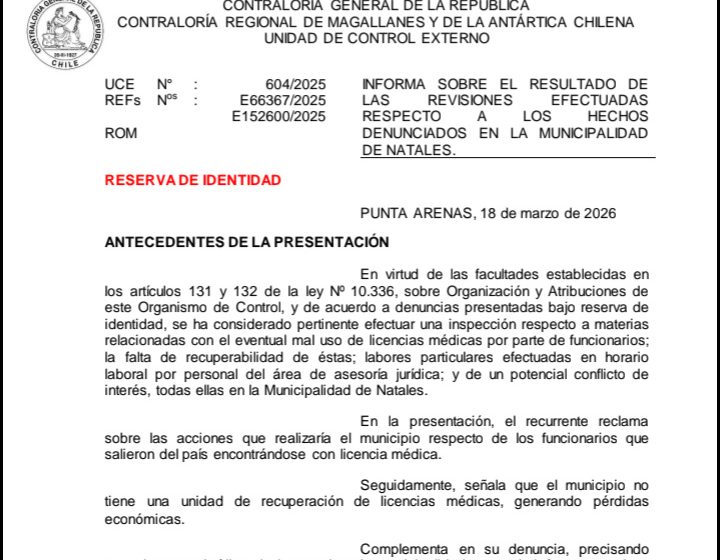  En Natales nunca pasa nada