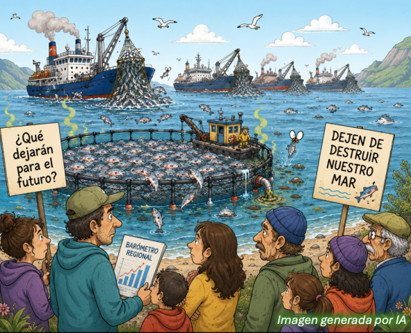  Barómetro regional, pesca industrial y cultivo de salmones: ¿Qué estamos haciendo con nuestro mar?